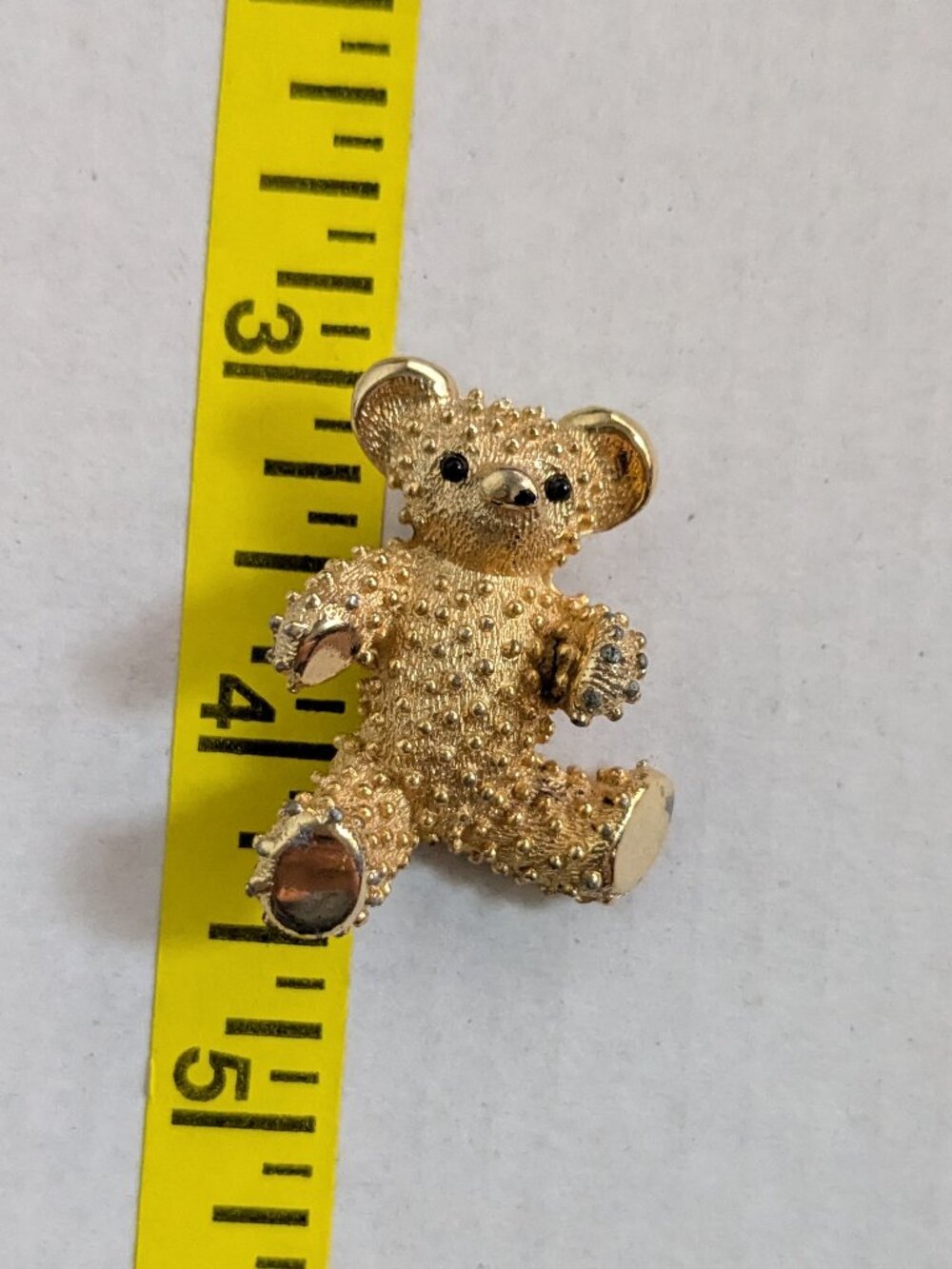BOUCHER 8091P Gold Tone Teddy Bear Brooch Pin